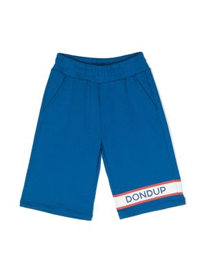 DONDUP KIDS logo-print cotton shorts - Blue