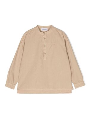 DONDUP KIDS long-sleeve cotton shirt - Neutrals