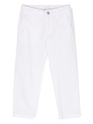 DONDUP KIDS mid-rise cotton chino trousers - White