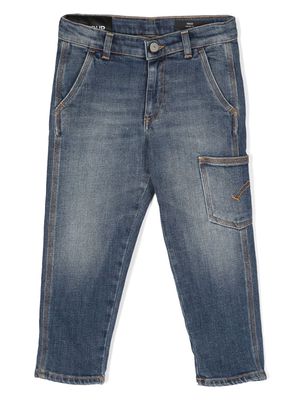 DONDUP KIDS mid-rise washed jeans - Blue