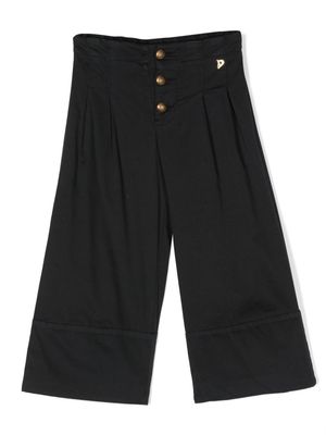 DONDUP KIDS pleated-detail wide-leg trousers - Blue