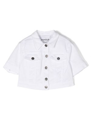 DONDUP KIDS short-sleeve denim jacket - White