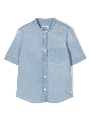 DONDUP KIDS short-sleeve denim shirt - Blue