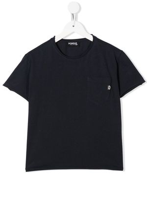 DONDUP KIDS short-sleeve patch-pocket T-shirt - Blue