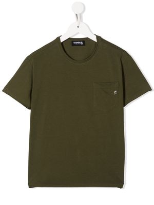 DONDUP KIDS short-sleeve patch-pocket T-shirt - Green