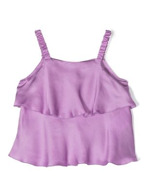 DONDUP KIDS sleeveless flared blouse - Purple