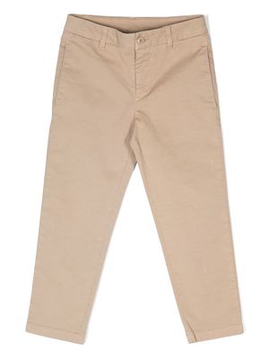 DONDUP KIDS straight-leg cotton trousers - Neutrals