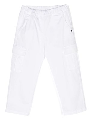 DONDUP KIDS stretch-cotton cargo trousers - White