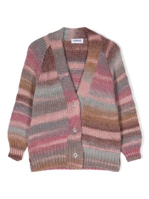 DONDUP KIDS striped knitted cardigan - Pink