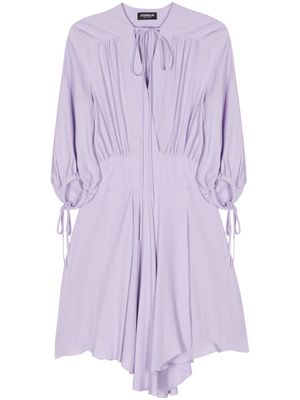 DONDUP lace-up asymmetric minidress - Purple