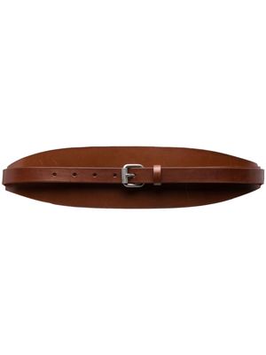DONDUP layered leather belt - Brown
