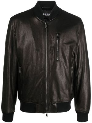 DONDUP leather bomber jacket - Black