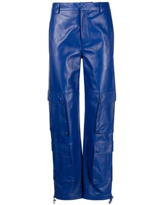 DONDUP leather cargo trousers - Blue