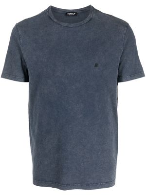 DONDUP logo-embroidered cotton T-shirt - Blue