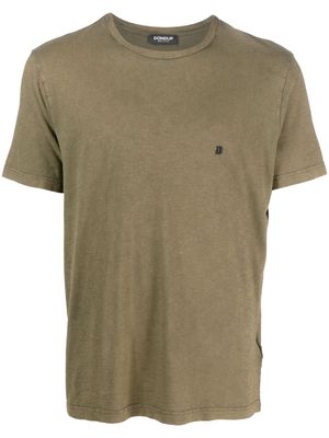 DONDUP logo-embroidered cotton T-shirt - Green