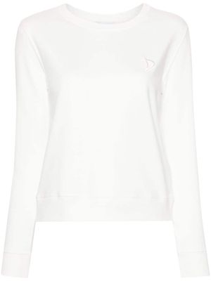 DONDUP logo-embroidered jersey sweatshirt - White