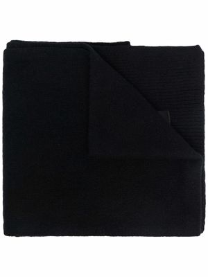 DONDUP logo-patch knitted scarf - Black