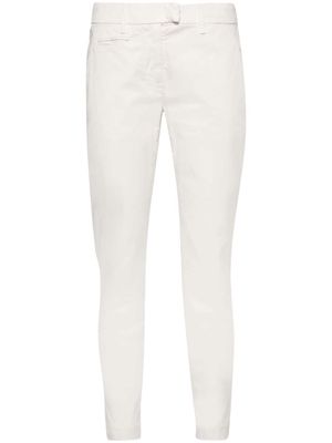 DONDUP logo-plaque cropped trousers - Neutrals