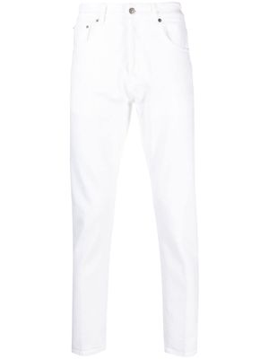 DONDUP logo-plaque tapered jeans - White