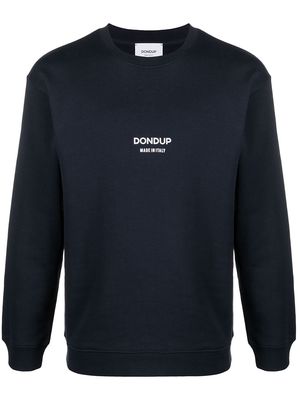 DONDUP logo-print cotton sweatshirt - Blue