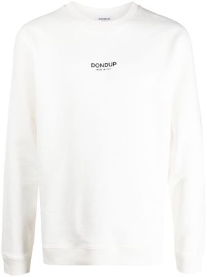DONDUP logo-print cotton sweatshirt - White
