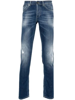 DONDUP logo-print distressed jeans - Blue