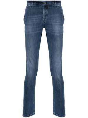 DONDUP logo-print tapered jeans - Blue
