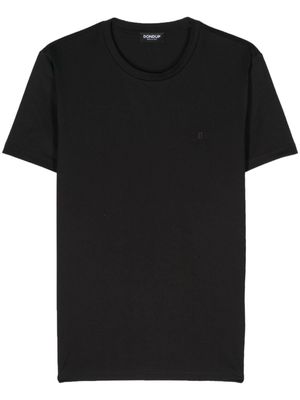 DONDUP logo-rubberised cotton T-shirt - Black
