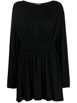 DONDUP long-sleeve pleated minidress - Black