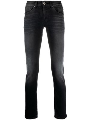 DONDUP low-rise organic cotton tapered jeans - Black