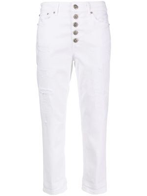 DONDUP mid-rise cropped jeans - White