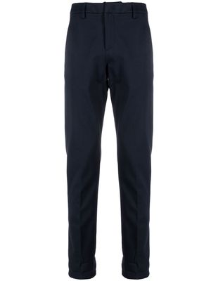 DONDUP pressed-crease tapered cotton trousers - Blue