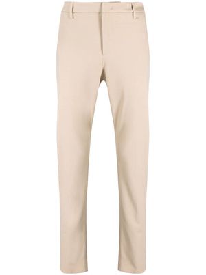 DONDUP pressed-crease tapered cotton trousers - Neutrals
