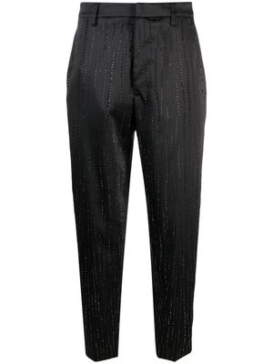 DONDUP rhinestone-embellished tailored trousers - Black