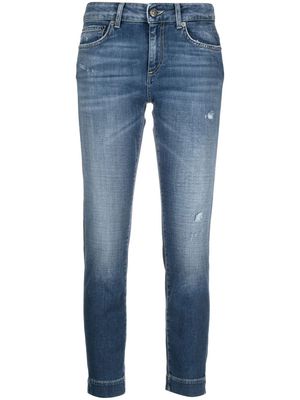 DONDUP ripped-detailing cropped jeans - Blue