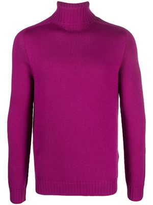 DONDUP roll-neck wool jumper - Purple