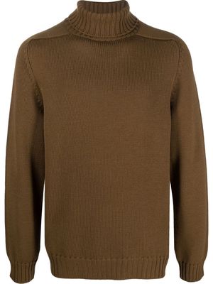 DONDUP rollneck wool sweater - Brown