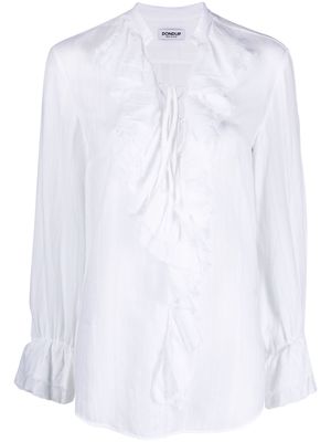 DONDUP ruffle-collar long-sleeve blouse - White