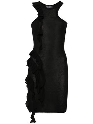 DONDUP ruffled cotton midi dress - Black
