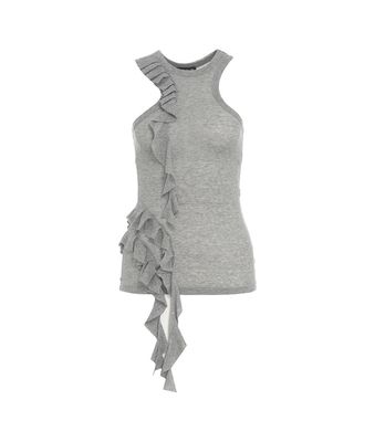 Dondup Ruffled Crewneck Tank Top