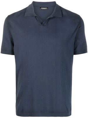 DONDUP short-sleeved cotton polo shirt - Blue