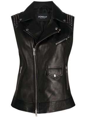 DONDUP sleeveless biker jacket - Black