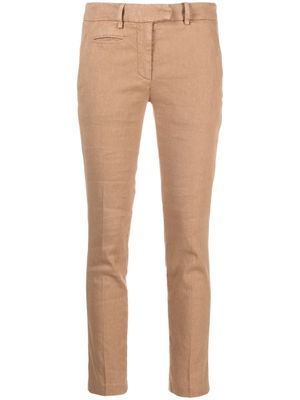 DONDUP slim cropped trousers - Brown