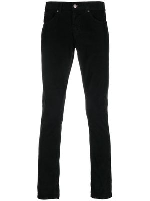 DONDUP slim-cut corduroy trousers - Black