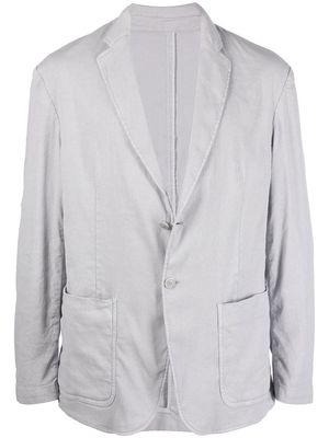 DONDUP solid-colour single-breasted blazer - Grey