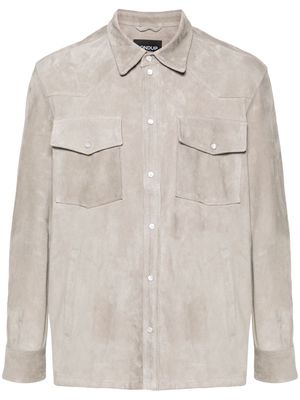 DONDUP suede shirt jacket - Grey