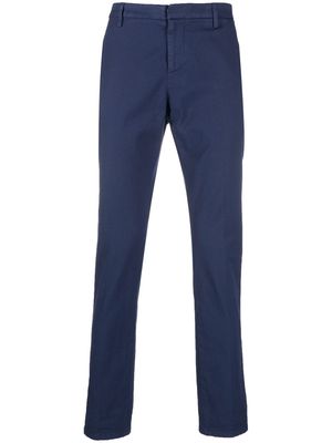 DONDUP tapered-leg cotton trousers - Blue