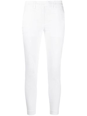 DONDUP tapered-leg cropped trousers - White