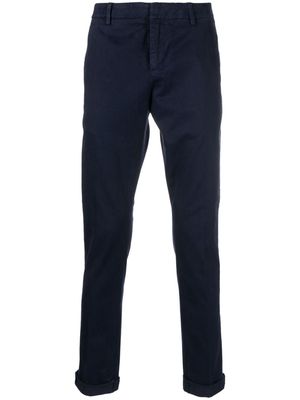 DONDUP tapered-leg stretch-cotton chino trousers - Blue