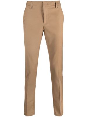 DONDUP tapered-leg virgin wool trousers - Brown